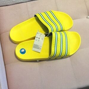 Adidas Yellow Slide Sandals Mens